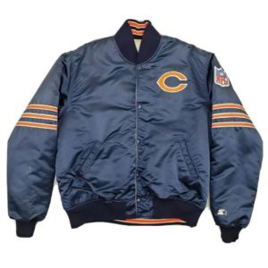 90s Chicago Bears Varsity Satin Jacket