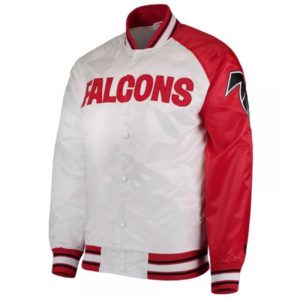 Atlanta Falcons Start of Season Retro Red_White Satin Jacket