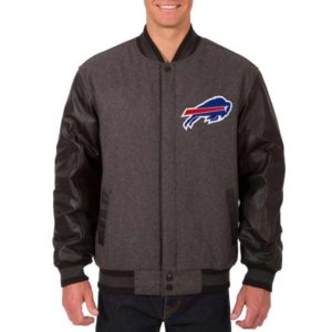 Buffalo Bills Charcoal And Black Varsity Jacket