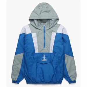 Starter Detroit Lions Pullover Blue & Grey Jacket