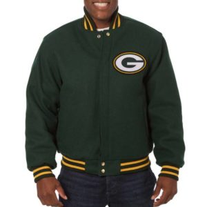 Green Bay Packers Green Wool Varsity Jacket