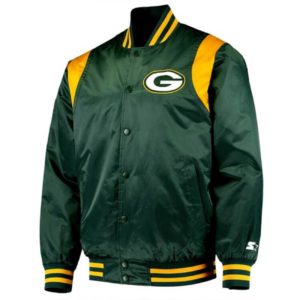 Green Bay Packers Prime Time Green Satin Jacket