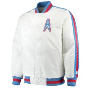 Houston Oilers Throwback D-Line Satin Jacket