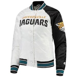 Jacksonville Jaguars Hometown White And Black Satin Jacket