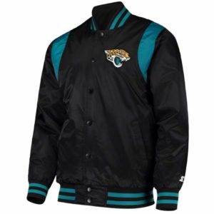 Jacksonville Jaguars Teal & Black Satin Jacket