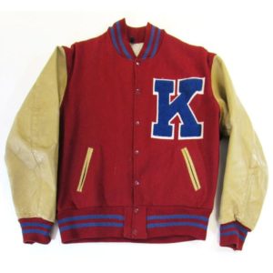 Starter Kansas Jayhawks Red Letterman Varsity Full-Snap Jacket