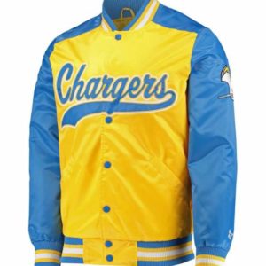 LA Chargers The Tradition II Blue & Gold Varsity Satin Jacket