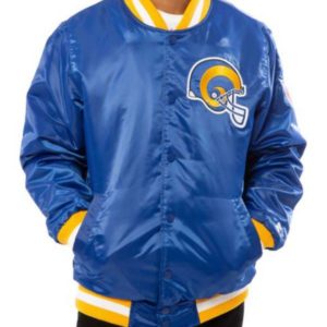 Los Angeles Rams Blue Satin Jacket