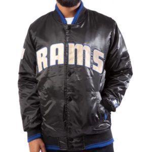 Los Angeles Rams Bomber Satin Jacket