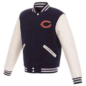 Starter NFL Chicago Bears Varsity Wool/Leather Jacket