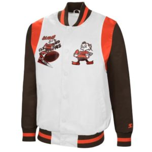 NFL Cleveland Browns Retro The All-American White_Brown Jacket