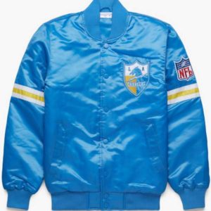 NFL Los Angeles Chargers Blue Satin Jacket