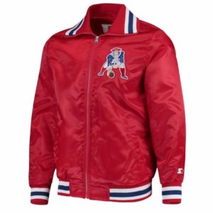 New England Patriots Captain Satin Varsity Jacket