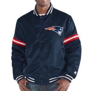 New England Patriots Legacy Blue Satin Jacket