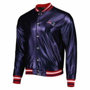 New England Patriots Metallic Leather Jacket