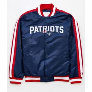 New England Patriots Striped Satin Jacket