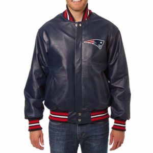 New England Patriots Varsity Leather Jacket