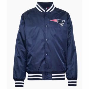 New Era New England Patriots Team Bomber Satin Jacket