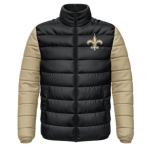 New Orleans Saints Puffer Varsity Jacket