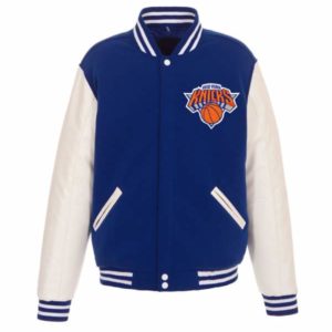 Starter NFL New York Knicks Wool/Leather Varsity Jacket