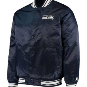 Seattle Seahawks Locker Room Bomber Navy Blue Jacket