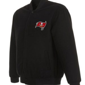 Tampa Bay Buccaneers Black Wool Bomber Jacket