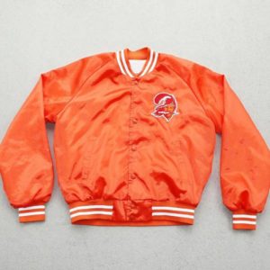 Tampa Bay Buccaneers Bomber Orange Satin Jacket