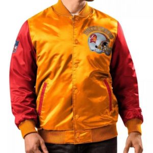 Tampa Bay Buccaneers Locker Room Throwback Varsity Satin Jacket