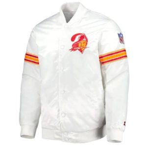 The Power Tampa Bay Buccaneers White Satin Jacket