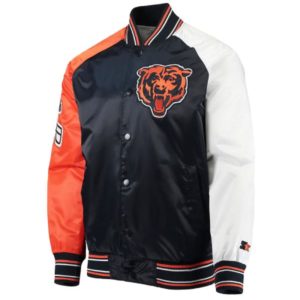 The Reliever Chicago Bears Satin Blue Jacket