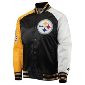 The Reliever Pittsburgh Steelers Satin Varsity Jacket