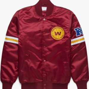 Starter Washington Commanders Burgundy Bomber Satin Jacket