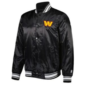 Washington Commanders Locker Room Black Satin Jacket