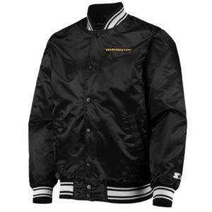 Washington Commanders Locker Room Black Varsity Satin Jacket