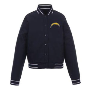 LA Chargers NFL Navy Poly Twill Jacket