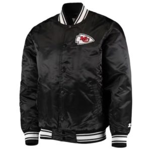 NFL Kansas City Chiefs Locker Room Black Satin Jacket