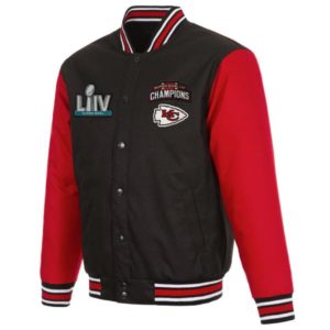 Super Bowl Champions Kansas City Chiefs Red & Black Varsity Jacket